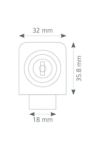 Canex Cam Kilidi Tekli Siyah Kare Tip 10 Adet Gri