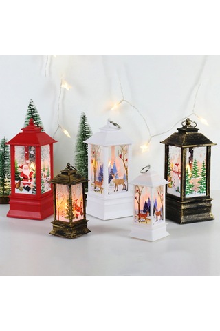 Padalink Noel Güneşi Santa Figürlü Masaüstü Aydınlatıcı, Plastik Dekoratif Lamba, Ag13 Pil Dahil, Küçük Boylu Klasik Tasarım Diğer