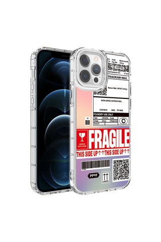 Apple Uyumlu iPhone 12 Pro Max Kamera Korumalı Renkli Desenli Sert Silikon Zore Korn Kapak