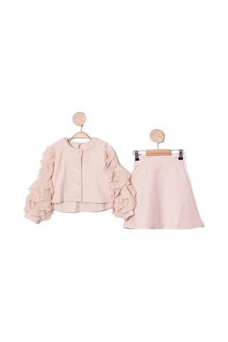 Xo Kids Kiz Çocuk Etek Takmı 5-8 Yaş 51029 Pudra