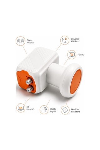 Fury Sp-201 İkili Universal Lnb Full Hd 4k Uhd Çanak Anten Uydu Alıcı Başlığı