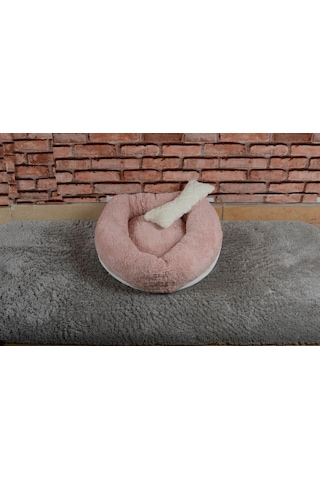 Cookie Pet Sherpa Polar Yıkanabilir Yuvarlak Köpek Kedi Yatağı 50 CM