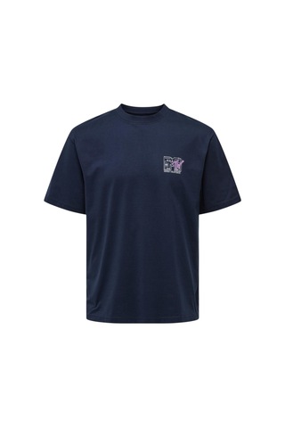 Only Erkek O Yaka T-shirt 22029523 Lacivert