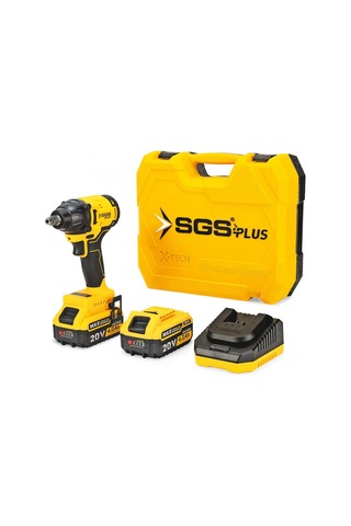 Sgs SGS5502 - 1/2 - 20 Volt 4 Amper 330 NM Çift Akülü Tork Akülü Darbeli Somun Sıkma Sökme Makine Seti