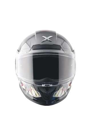 Axor Saber Savage - Athena Grey Grey Ece 22.06 Kapalı Kask Gri - Titanyum