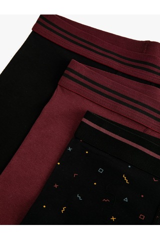 Koton 3'Lü Boxer Seti Beli Lastikli Geometrik Baskı Detaylı Siyah Desenli 3Slm90032Mk 3Slm90032Mk03U