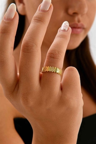 Zirkon Taşlı Balık Sırtı 925 Ayar Gümüş Yüzük-1341