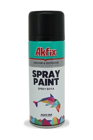 Akfix Akrilik Sprey Boya 400 ML Mat Siyah