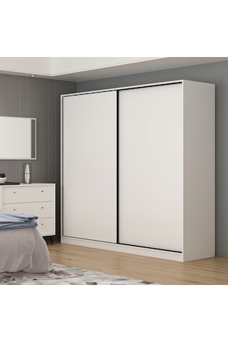 Lara Sürgülü Gardrop - Beyaz