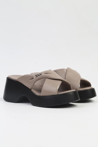 Pierre Cardin Pc-7196- 3968 Vizon-kadın Platform Terlik Vizon