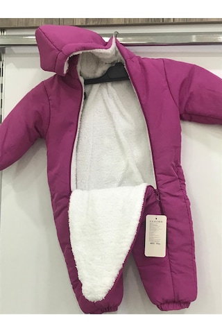 Kız Bebek Astronot Tulum Koyu Pembe