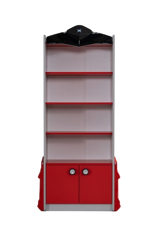 Setaymobilya Sports Arabalı Yatak Uyumlu Kitaplık - Kırmızı