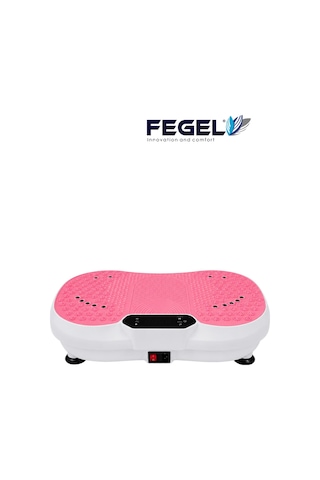 Fegel FG-6500 99 Kademeli Hoparlörlü Direnç Bantlı Uzaktan Kumandalı Titreşimli Fitness Platformu Pembe