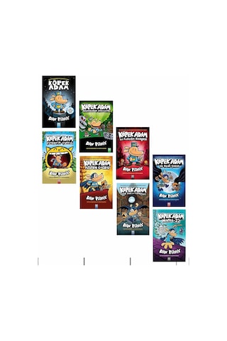 Köpek Adam 8 Kitaplık Full Set / Dav Pilkey