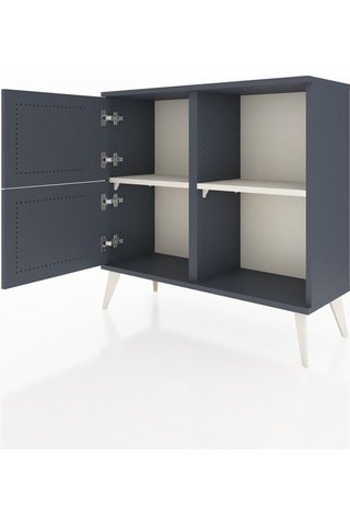 Arges Şifonyer 2 Raflı 2 Kapaklı 88x30x80 Antrasit-antrasit/aytaşı Antrasit/aytaşı