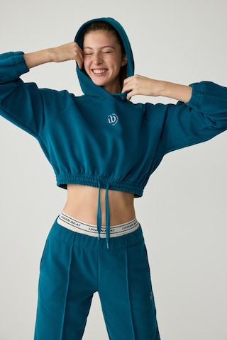 Urban Beat Kathrıne Kadın Kapüşonlu Mavi Sweatshirt Mavi