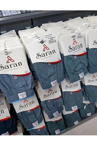 Saran Erkek Havlu Bel Pamuk'lu Boxer 3104 - 10 Adet Füme