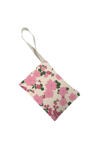 Unisex Yonca Desenli Portföy Clutch Çanta Çok Renkli