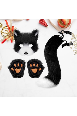 Suntek Therian Maskesi Ve Kuyruk Seti Pençe Eldivenleri Festival