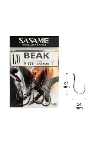 Sasame F-779 No:1/0 Beak Olta İğnesi 7 Adet