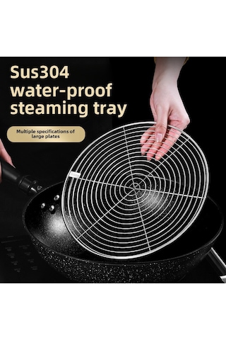 Youtek Gıda Grubu 304 Paslanmaz Çelik 16cm Kalın Tencere Tepsisi, Ev Ve Ticari Kullanıma Uygun, Kolay Temizlenir, Çok Amaçlı Pişirme Izgarası