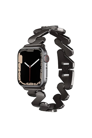 Apple Uyumlu Watch 10 Serisi 46mm Kordon Krd-80 Metal Bilezik Strap Kayış
