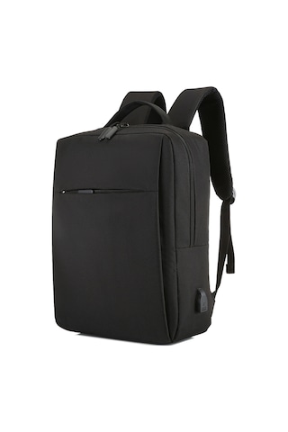 Yifomall Usb Dışarıdaki Portlu 17 İnç Bilgisayar Çantası, Büyük Kapasiteli İş/seyahat Sırt Çantası, Siyah Oxford Kumaşı Siyah