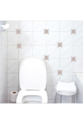 Vkemall Oto-yalıtırmalı Suya Ve Zıttan Dayanıklı Pvc Zemin Duvar Dekoratif Çini Sticker 1 Paket 15 Adet, 8x8cm Diğer