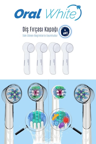Oral White Diş Fırçası Kapağı 4 Adet