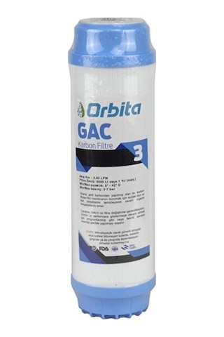 Orbita 10" Gac Granül Aktif Karbon Filtre