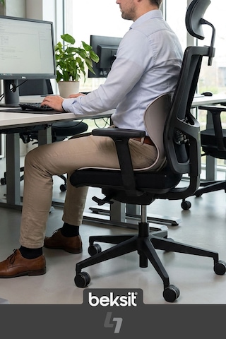 BEKSİT Ergonomik Bel Desteği (Gri)