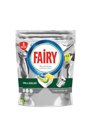 Fairy Platinum Limon Kokulu 43 Yıkama Bulaşık Makinesi Deterjanı Tableti - Kapsülü