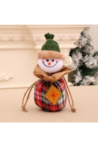 Novahub Yeni Üç Şeker Noel Karikatür Kapanış Hediye Çantası Çantası Çan Boyutlu Sz