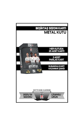 Beşiktaş 2025-26 Sezon Kartları - Metal Kutu