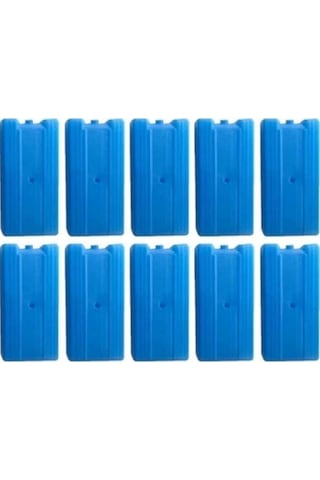 Zhltools Buz Aküsü Buz Kasedi Ice Box Soğuk Zincir Soğutucu Soğuk Tutucu Buz Aküsü 10 Lu Set Mavi