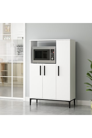 Dekorosso Anova Çok Amaçlı Mikrodalga Fırın Dolabı Beyaz