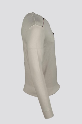 Erkek Triko Bisiklet Yaka Cep Detaylı Beyaz 3753 Gri