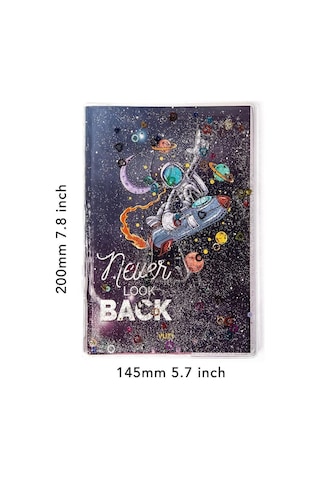 Simli Ve Sulu Kapaklı Desenli A5 Defter Karma