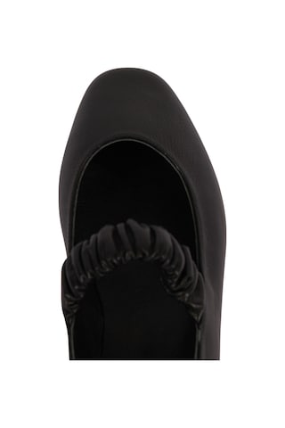 Napa Shoes Kadın Kare Burun Lastkli Bantlı Rahat Taban Babet Ayakkabı Napa-aes19214 Siyah