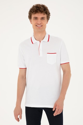 U.S. Polo Assn. Erkek Regular Fit Polo Yaka Beyaz Tişört 50287108-VR013