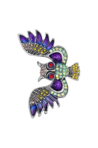 Kristal Aksanlı Şık Vintage Baykuş Broşu - Kostüm Mücevherleri Ve Aksesuarları İçin Mükemmel Çok Renkli
