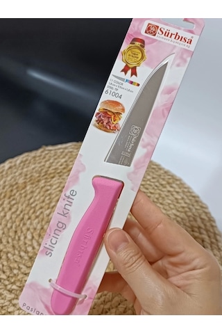 Sürmene 61004 Mutfak Bıçağı 9,50 Cm Pembe Çok Renkli