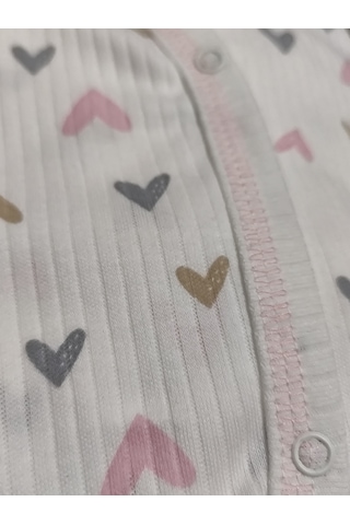Hece Bebe %100 Pamuklu 5 Parça Hastane Çıkışı Seti Bebek Zıbın Takımı, Şapka, Önlük, Eldiven Çok Renkli