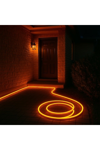25 Metre Noas Yl42 2806 Neon 288 Çipli Yapışkanlı Cob Led Amber 220v