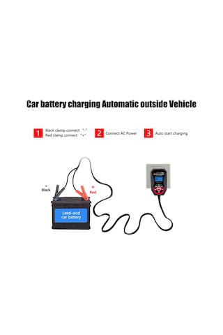 Xiyyadms 12v 2a Akıllı Hızlı Şarj Cihazı - Kurşun Asit Bataryalar İçin Lcd Ekranlı Tamir Ve Şarj Cihazı