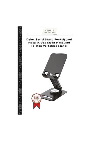 Delux Serisi Stand Fonksiyonel Masa Jx-035 Siyah Masaüstü Telefon Ve Tablet Standı