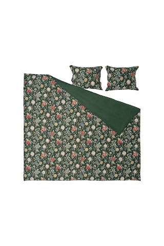 Ikea Nasselklocka Çift Kişilik Nevresim Takımı 220 X 240 Cm Yeşil - Koyu Yeşil