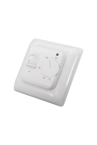 Xindoker Manuel Knoblu 230v Radyant Isı Kontrol Cihazı, 5-40 C Aralığında, 16a, 3m Sensörlü, Ip20 Beyaz Termostat