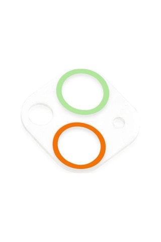 Apple Uyumlu iPhone 13 Mini Renkli Kamera Lens Koruma Cam - Turuncu-yeşil Çok Renkli