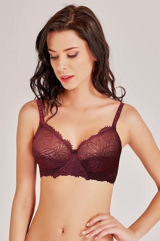 Magic Form 4053 Kadın Süngersiz Balenli Toparlayıcı Sütyen-bordo Bordo